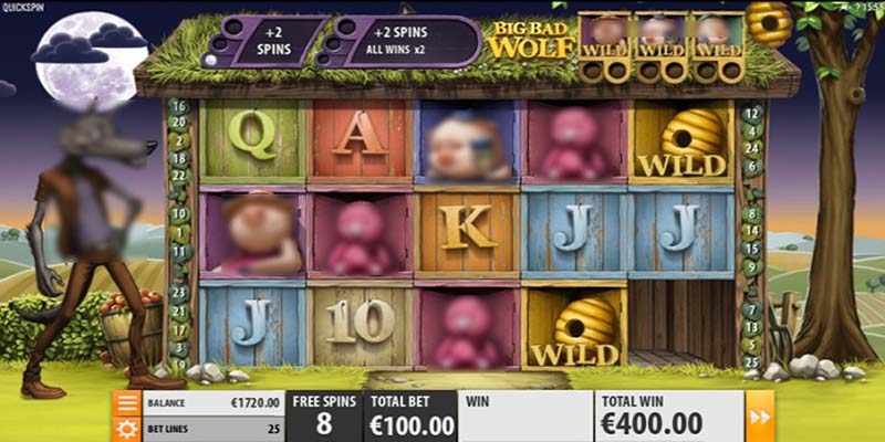 Tính năng big bad wolf slot