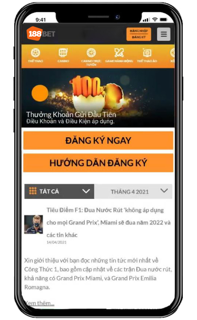 Truy cập vào nhà cái 188Bet