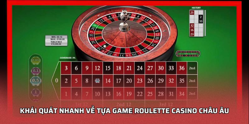 Khái quát nhanh về tựa game roulette casino châu âu